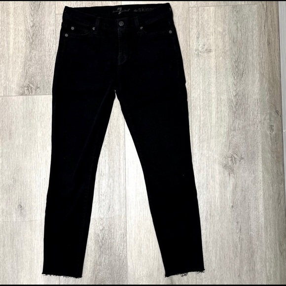 7 for all Mankind Black Jeans Size 27 - Picture 1 of 4